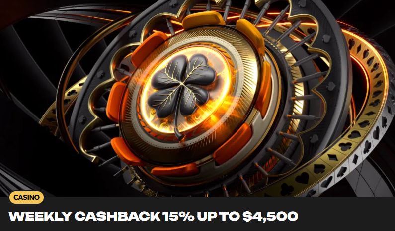 Receive weekly cashback up to 4500 at Spinsy