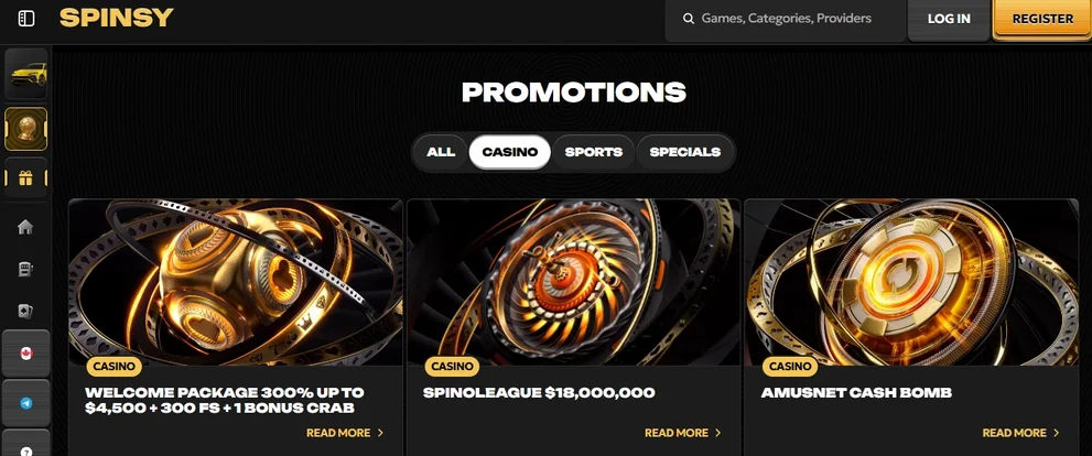 Browse casino promotions page.