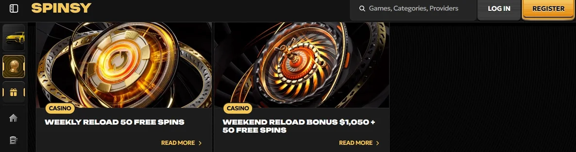 Browse reload bonus offers